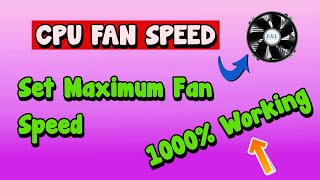 How To Boost CPU Fan Speed With Software Set Maximum Fan Speed [upl. by Gherardo]