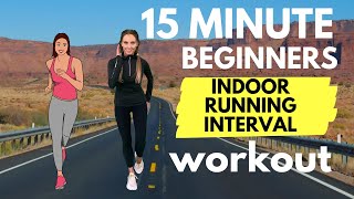 Beginners Running Workout  15 Minute Home Workout to Make Running Easy  with Running Tips [upl. by Eiralih]