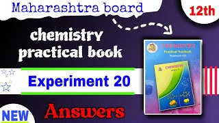 class 12 practical book  12th chemistry practical Experiment No20 Mixture No1 chemistry [upl. by Kleon]