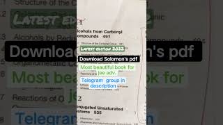 how to download solomons organic chemistry pdfiit jee jeeadv [upl. by Feldt442]