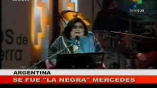 Fallece Mercedes Sosa quotla Negraquot Adiós a la cantora de América Latina su voz no se apagará [upl. by Niledam]