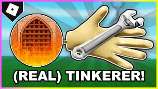 How to get TINKERER GLOVE  quotGREAT ESCAPEquot BADGE in SLAP BATTLES ROBLOX [upl. by Susej]