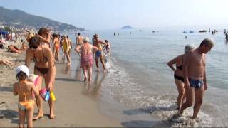 Alassio beach Italy Алассио пляж 060912 [upl. by Edroi]