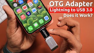 OTG Adapter for iPhone and iPad 🔥 Lightning to USB 30  Review [upl. by Yadrahs]