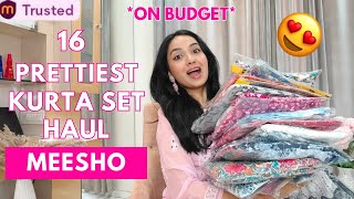 16 Meesho Bestseller Kurta Set Try on Haul😍🫶 Isha Vinod Jain [upl. by Evod]