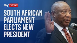 South African president delivers speech following vote in Parliament [upl. by Sullivan]