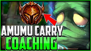 Bronze Amumu CARRY COACHING  How to Play Amumu Coaching Guide Season 12 League of Legends [upl. by Notsecnirp638]