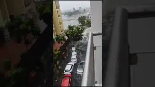 Floodwaters engulf Chennais Velachery and Pallikaranai swallowing a car whole [upl. by Devina]