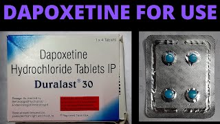 Duralast 30 mg use in hindi how to use dapoxetine tablet side effects [upl. by Eimmaj]