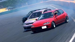 【魔改造】RWD EchoPlatz amp RWD EG6 Tandem drifting [upl. by Mordy778]