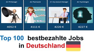 Top 100 bestbezahlte Jobs in Deutschland mit und ohne studium  100 bestbezahlte Berufe 2020 [upl. by Aihsas]