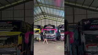 Auto Jogett 😅Bus Black Pink modul Dav Musical airhorn basuri tunggaljaya davairhorn [upl. by Ahsatsan]