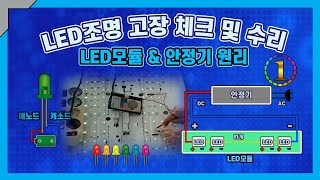 LED조명 모듈 고장 수리를 위한 기초 정보입니다 스마트홈 만들기 [upl. by Irem]