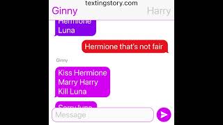 Harry Potter Kiss Marry Kill Texting Story [upl. by Eramat]