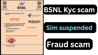 kyc bsnl whatsapp msg  bsnl kyc users about SMS frauds bsnl kyc fraud in india 2023 [upl. by Vudimir]