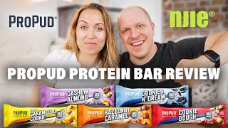 ProPud Protein Bars Taste Test amp Review  Njie Protein Bars [upl. by Marena825]