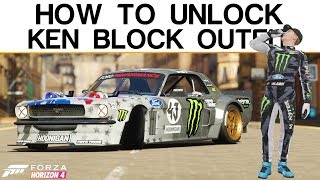 Forza Horizon 4  How To Unlock Full Ken Block Outfit  Best Car To Use [upl. by Knah254]