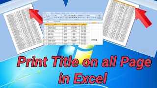 excel How to Print Title Every Page in Excel   Excel Print Title [upl. by Byrle939]