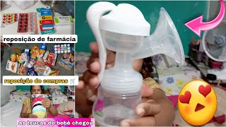 Chegou A Bombinha De Tirar Leite Para O Bebê 🍼 as toucas Do bebê  Reposição🛒 [upl. by Elokin]