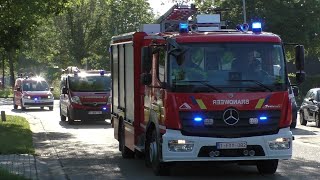 Primeur Brandweer HVZ Rivierenland met spoed naar en vanaf een Industriebrand in HeistOpDenBerg [upl. by Ieppet]