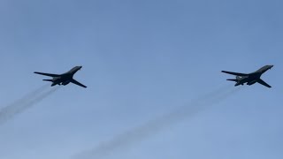 2023 Recap 5 Rose Parade B1 Lancer flyover  January 2 [upl. by Asaph]