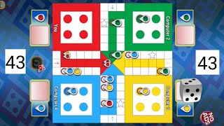 Ludo Game in 4 players  Ludo King 4 plyers  Ludo gameplay match 43 [upl. by Sidalg]