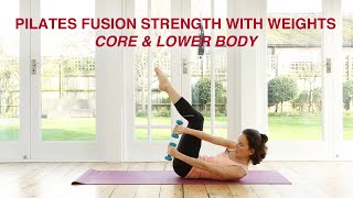 Pilates Fusion Strength With Weights Part 2  Core amp Lower Body 20 mins [upl. by Eelana282]