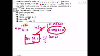 Q14 Ao responder um teste um aluno acertou 20 das 30 primeirasquestões e errou 64 do [upl. by Meelak]