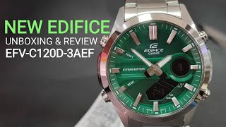 UNBOXING AND REVIEW CASIO EDIFICE EFVC120D3AEF [upl. by Ecirahc]