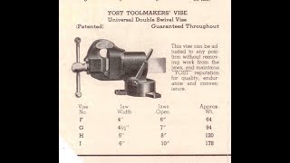 1930s Yost Double Swivel Vise  Toolmakers Vise [upl. by Elahcim]