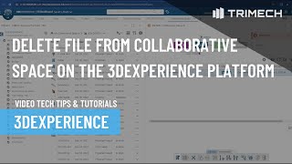 Delete Files from Collaborative Space on the 3DEXPERIENCE Platform [upl. by Orrocos]