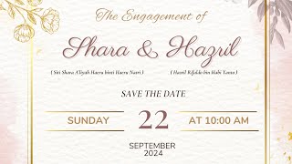 🔴LIVE  THE ENGAGEMNET SHARA amp HAZRIL  AMARIS HOTEL 22092024 [upl. by Ahcropal947]