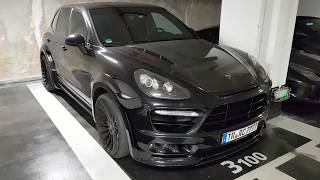 Black Porsche Cayenne Hamann Guardian EVO in juan les pins France [upl. by Eiznek600]