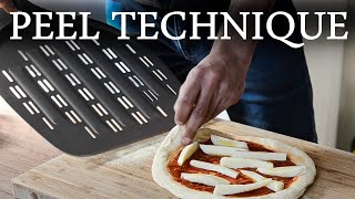 No Music How To Use A Metal Pizza Peel Without Sticking Best Perforated Pizza Peel Technique [upl. by Vaenfila87]