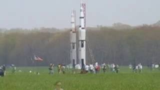 Saturn V scale model rocket launch 480p [upl. by Mathre]