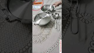 Bergner Tripro TriPly Stainless Steel 4 Pcs Cookware Set  Kadai with Common Lid Frypan Tadka Pan [upl. by Fari]