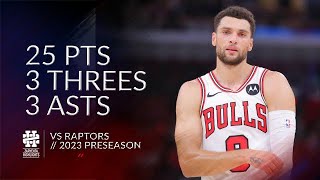 Zach LaVine 25 pts 3 threes 3 asts vs Raptors 2023 Preseason [upl. by Bartosch116]