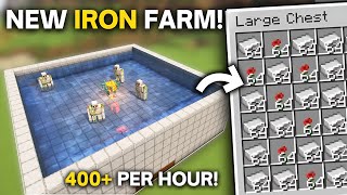 The Best IRON Farm In Minecraft Bedrock 121 NEW DESIGN [upl. by Dolphin]