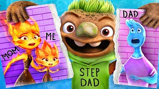 Dad vs Stepdad Ember and Wade from Elemental Have Children Fire vs Water Parenting Hacks [upl. by Dyolf]