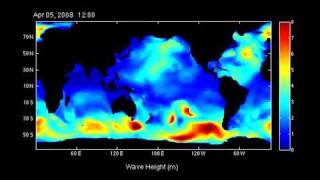 WAVEWATCH III Model Run Mar 2008 to May 2008 [upl. by Htebaile]