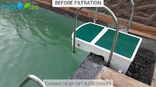 See the Difference before and after filtration of Best pipeless swimming pool filter in India 2021 [upl. by Stout]