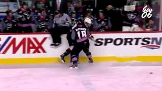 Jake Virtanen Hit on Tate Olsen 141026 [upl. by Dewayne]