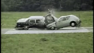 HISTORIC CRASH TEST  CARTOCAR FRONTAL CRASH [upl. by Dualc]