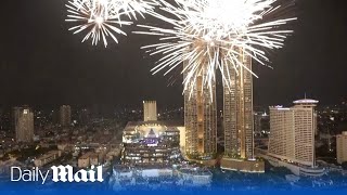 Thailand’s 85m new year riverside countdown extravaganza [upl. by Matthew]