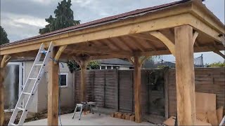 DIY wooden GAZEBO build [upl. by Edrick696]