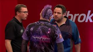 BOILING OVER 😡  Peter Wright and Adrian Lewis CLASH at the Players Championship Finals [upl. by Clarette]