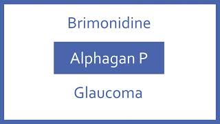 Brimonidine Pronunciation  Generic Name Brand Name Indication Top 200 Drugs PTCB PTCE NCLEX [upl. by Hen460]