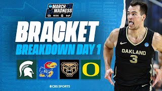 NCAA Tournament Bracket Day 1 Recap Oakland KNOCKS OUT Kentucky I March Madness I CBS Sports [upl. by Nitsua]