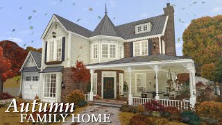 Bloxburg Autumn Roleplay Home  Speedbuild  Roblox Bloxburg [upl. by Nomal]