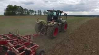 DrohnenSpecial Claas Xerion 3300 Trac VC mit Horsch Terrano 5 FX [upl. by Raviv]